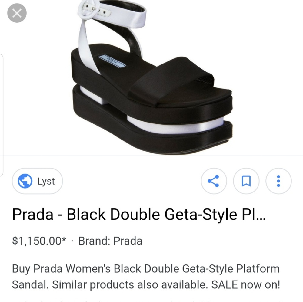 Prada Double Geta-Style Platform sandals - Picture 3 of 8